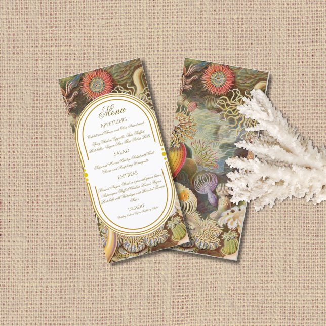 Menu de mariage Sea Life Coral Reef (Créateur téléchargé)