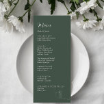 Menu de mariage simple vert foncé et blanc ROE<br><div class="desc">Fait pour vous !</div>
