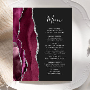 Menu de mariage sombre argenté en Bourgogne pas ch