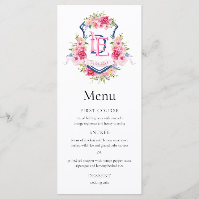 Menu de mariage Sterling 2 (Devant)