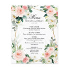 Menu de Mariage végétal géométrique flush