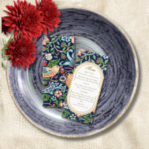 Menu de mariage William Morris Strawberry Thief