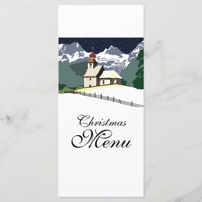 Menu de Noël de l'église de montagne (Devant)