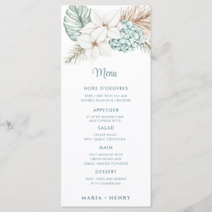 Menu de Noël de plage côtière