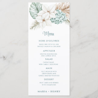 Menu de Noël de plage côtière