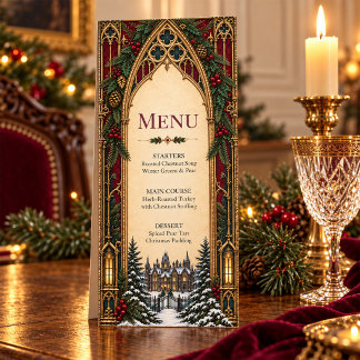 Menu de Noël gothique victorien