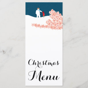 Menu de Noël pour une promenade avec bonhomme de n
