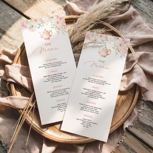Menu de nourriture pour la Baby Shower Tea Party (Tea Party Bridal Shower Food Menu)