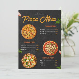 Menu de pizza éditable Pizzaria Menu de restaurant