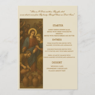 Menu de réception de mariage chrétien