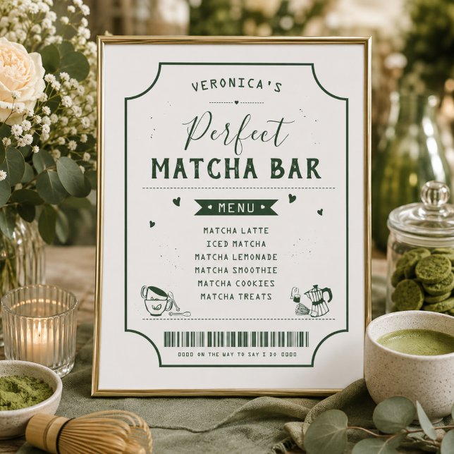 Menu de Remise de Cadeaux de Mariage au Matcha Par (Créateur téléchargé)