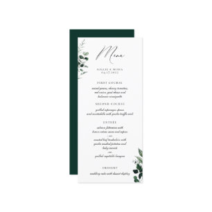 Menu de verdure botanique naturelle