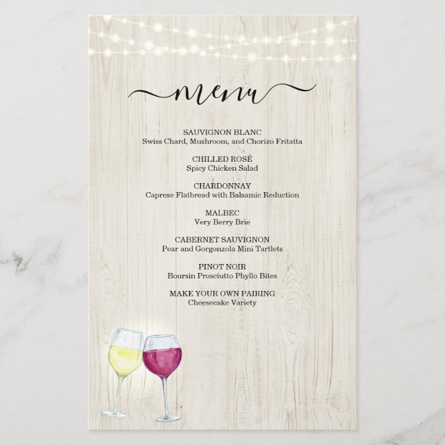 Menu Dégustation (Devant)