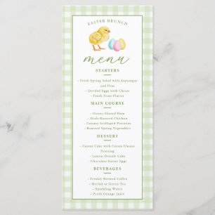 Menu Déjeuner de Pâques avec Poussin et Œufs Pastels su