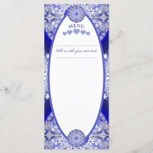 Menu Dentelle en céramique Bleu de Grèce