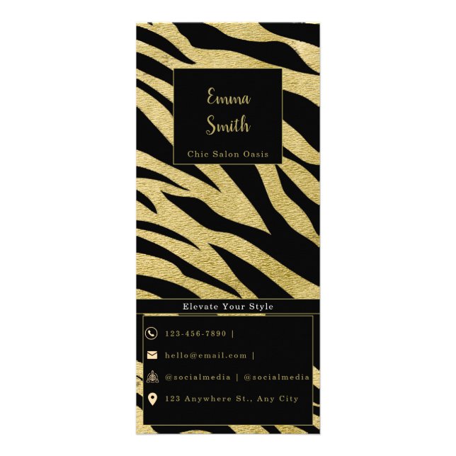 Menu des services de beauté personnalisables (Devant)