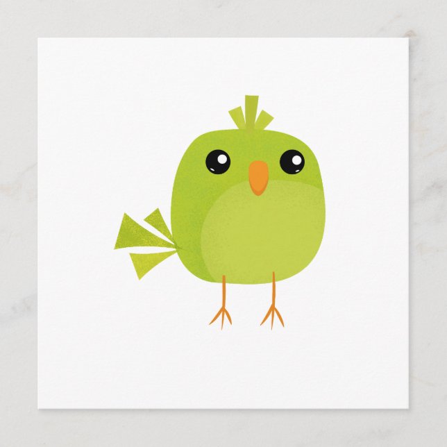 Menu Dessin animé d'oiseau vert   (Devant)