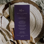 Menu Dîner de Mariage de prune de coordonnées rustiques<br><div class="desc">Cette carte de menu à la prune coordonnée lavande rustique est parfaite pour un mariage simple. Le design élégant et rustique présente un violet foncé moody avec une atmosphère de jardin bohème moderne. Coordonnée avec la collection Rustic Lavender de Fresh & Yummy Paperie. Ce menu peut être utilisé pour une...</div>