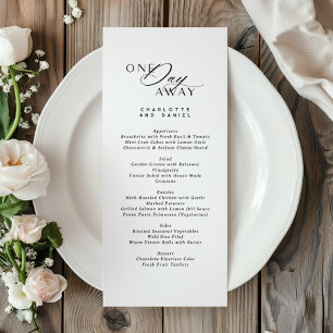 Menu Dîner De Répétition De Mariage Élégant Un Jour Plu