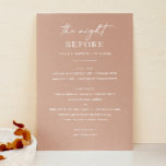 Menu Dîner de répétition rose vif | Nuit avant modernit<br><div class="desc">Célébrez "La nuit avant" avec une élégance sobre en utilisant ce menu minimaliste de répétition rose vif. Cette carte de menu modifiable, aux tons pastel doux et aux lignes épurées, est idéale pour des dîners de répétition de printemps ou d'été avec un thème romantique ou contemporain. Idéal pour les épouses,...</div>