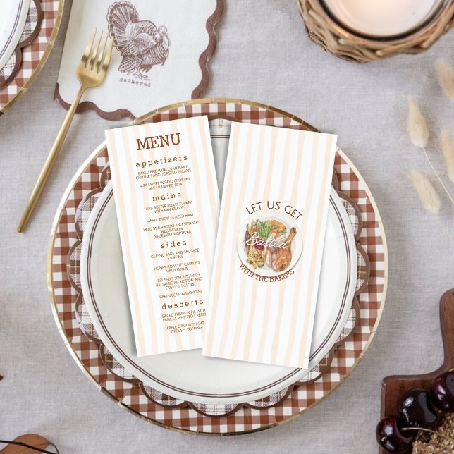 Menu Dîner de Thanksgiving à la récolte confortable  (Créateur téléchargé)