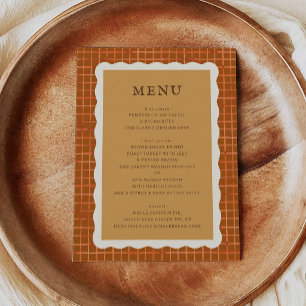 Menu Dîner de Thanksgiving avec tarte au pumpkin en aqu