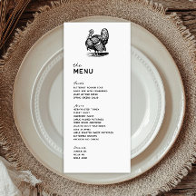 Dîner de Thanksgiving de vacances de dinde vintage