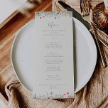 Menu Dîner Fleur sauvage multicouleur radiant<br><div class="desc">Cette carte de dîner aux couleurs chatoyantes et fleur sauvage est parfaite pour un mariage rustique. Le design est composé de fleurs sauvages de prés, de feuilles et de fleurs sauvages, rose, violet, rousses, jaunes, bleu marine, rouges, rouges, rouges, rouges, rouges, jaunes, rouges, jaunes, qui évoquent la beauté naturelle. Ce...</div>