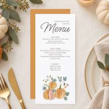 Dîner Friendsgiving automnal à l'aquarelle