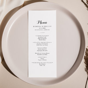 Menu Dîner minimaliste espagnol