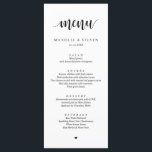 Menu Dîner moderne Russe Mariage Elopement<br><div class="desc">Carte de dîner Rustique moderne Mariage Elopement. Customisez facilement et personnalisez-vous selon vos besoins,  et vos invités de dîner seront ravis quand ils verront ce menu de dîner parfait et élégant.</div>