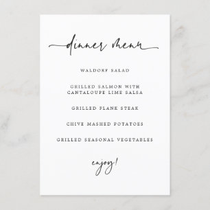 Menu Dîner Plat Personnalisé