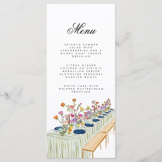 Menu Dîner | Poppy + Patrick (Devant)