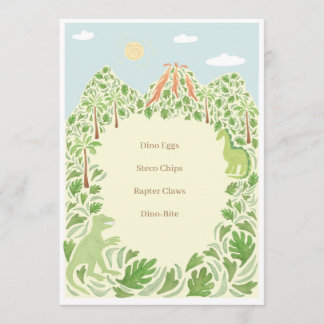 Menu Dino-Mite Party