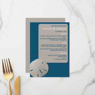 Menu Dollar de sable, Mariage Ocean Blue Beach