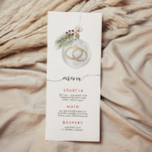 Menu d'ornement de Noël d'hiver