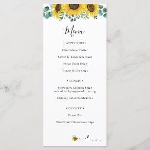 Menu Douche Bee Sunflower