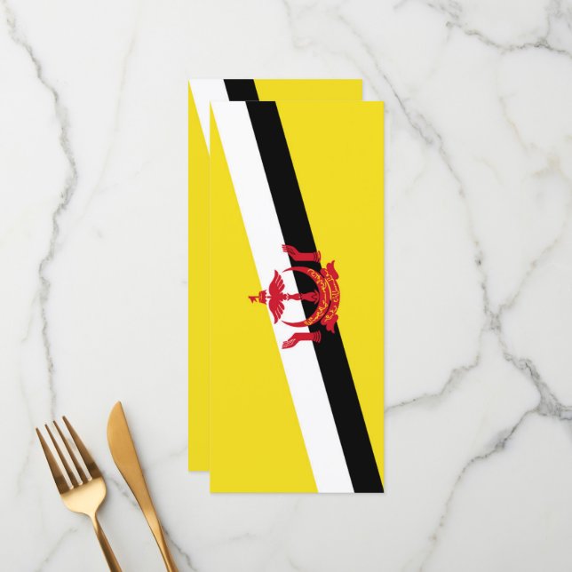 Menu Drapeau de Brunei (Devant/Arrière en situation)