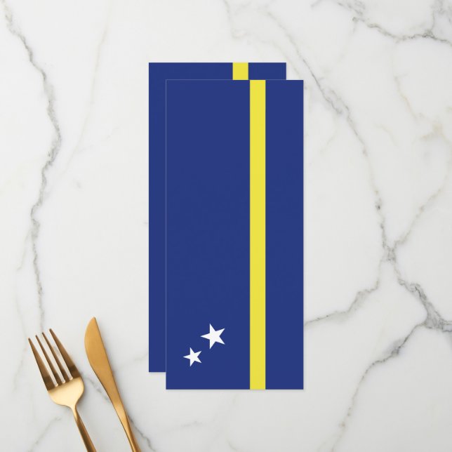 Menu Drapeau de Curaçao (Devant/Arrière en situation)