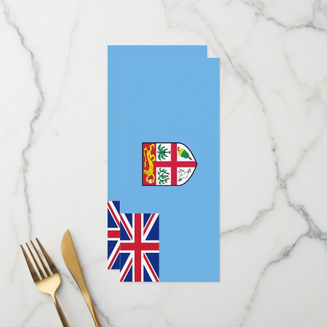 Menu Drapeau des Fidji (Devant/Arrière en situation)