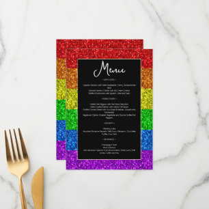 Menu Drapeau LGBT arc-en-ciel scintille gay lesbienne m