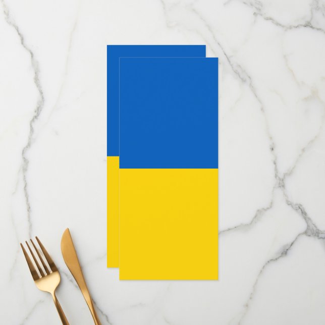 Menu Drapeau ukrainien (Devant/Arrière en situation)