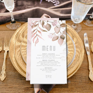 Menu Dreamy Foliage Mariage V1 Blush Pink ID817