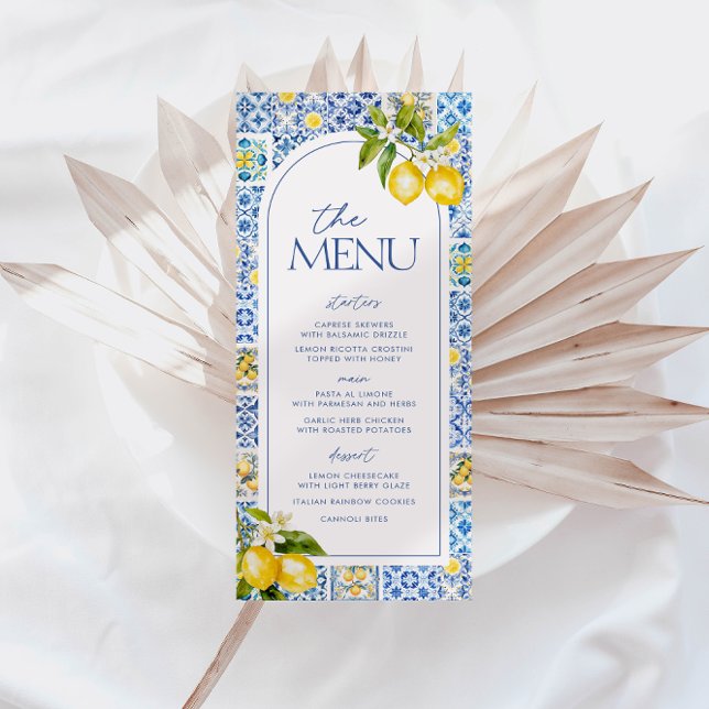 Menu du Baby shower au citron de la côte d'Amalfi (Créateur téléchargé)