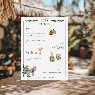 Menu du Bar à Tacos Fiesta Menu de la Soirée Teq
