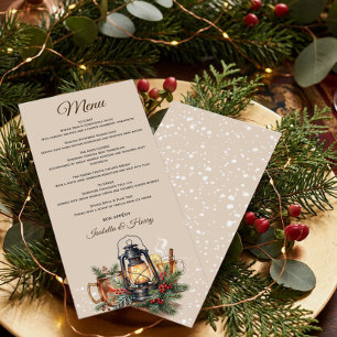 Menu du dîner de répétition Boissons confortables