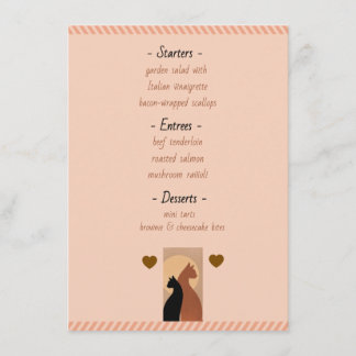 Menu du dîner de répétition de mariage Bound by Pa