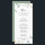 Menu du dîner Gold Confetti Eucalyptus Foliing<br><div class="desc">Ce confetti d'or,  la carte du dîner feuillage d'eucalyptus est parfaite pour un mariage rustique. Le design comprend un feuillage vert d'eucalyptus aquarelle avec des confettis d'or. Ce menu peut être utilisé pour une réception de mariage,  un dîner de répétition,  une douche nuptiale ou tout événement.</div>