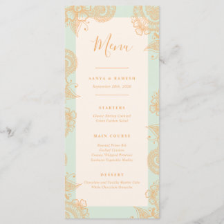 Menu Du Dîner Mariage Mehndi