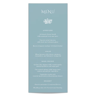 Menu du dîner Mariage Norwich